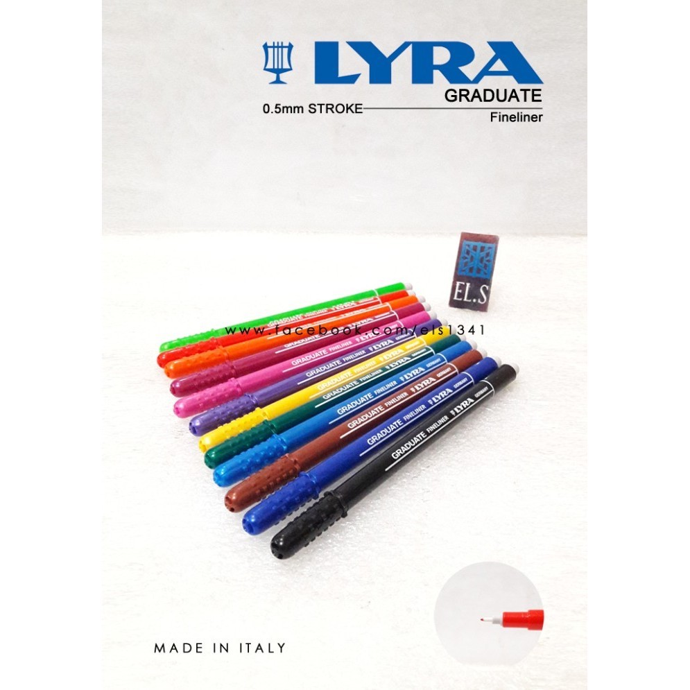 

Lyra Graduate Fineliner set 12 warna