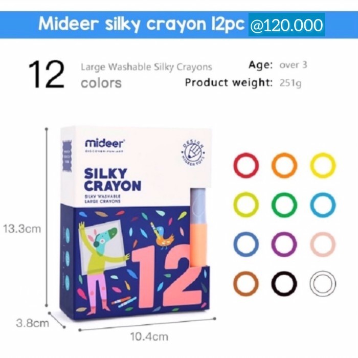 

Mideer Silky Crayon 12pc