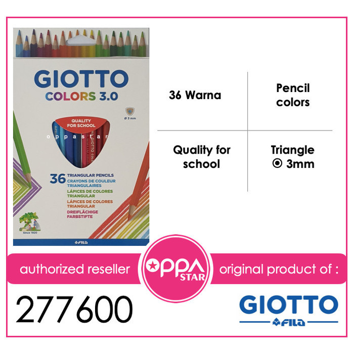 

Pensil Warna Triangular 3mm Giotto Color 3.0 Set 36 277600