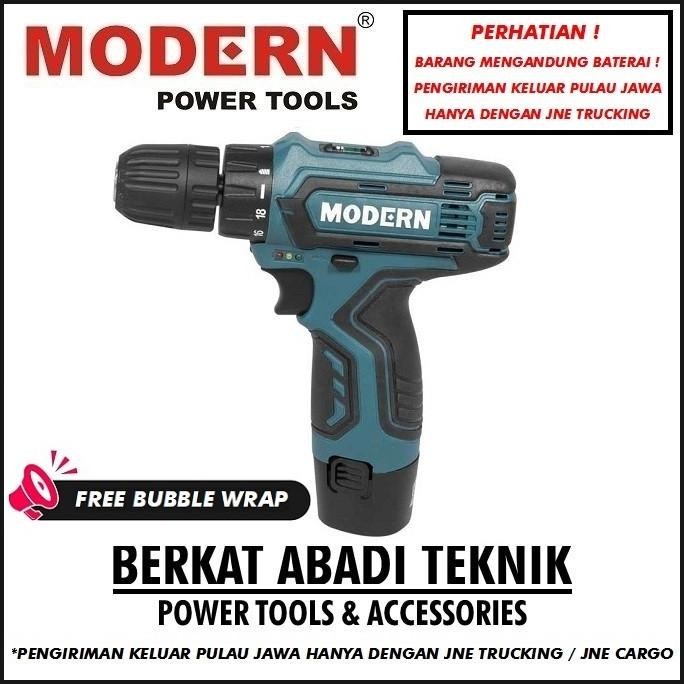 Mesin Bor Baterai Modern M-12V Cordless Drill Tanpa Kabel / Bor Tangan