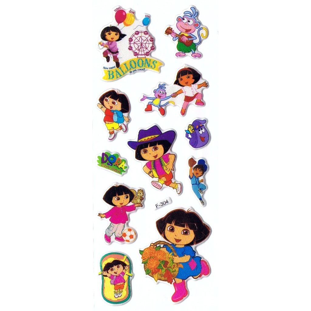 

SK401 Stiker Sticker Timbul Set Strip Aneka Gambar Kartun Dora Explore