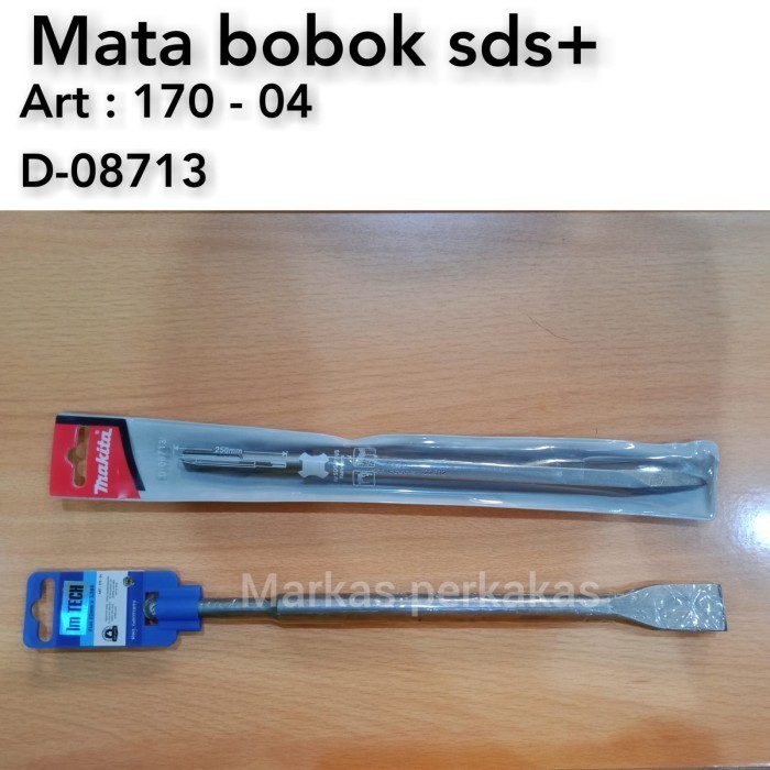 PAKET Makita Chisel / Mata Bobok SDS Plus Pipih / Flat & Lancip 250 mm