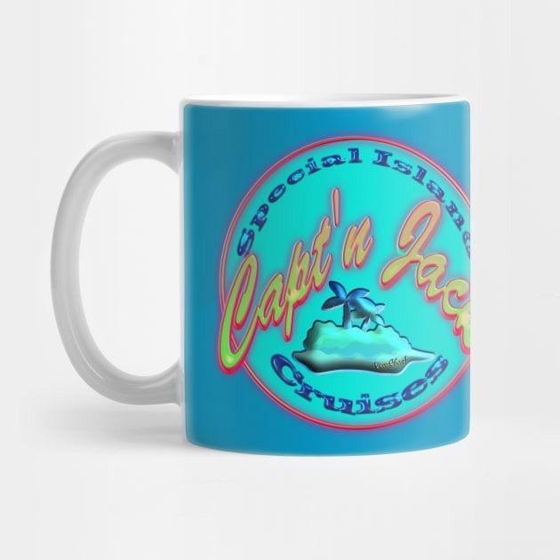 Mug Kopi Kapal Pesiar Pulau Spesial Kapten'n Jack Capt'n Jack Special Island Cruises Coffee Mug