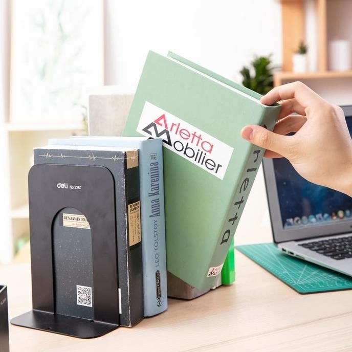 

Deli E9262 Book End/Penahan Buku-Metal Book End 190mm