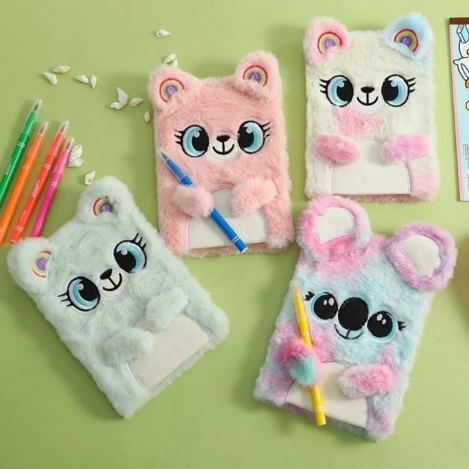 

Notebook buku bulu karakter lucu diary anak perempuan
