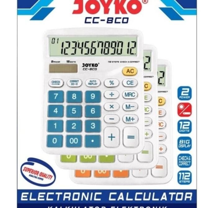 

Kalkulator JOYKO CC-8CO CHECK CORRECT / Calculator CC8CO 12Digit Warna