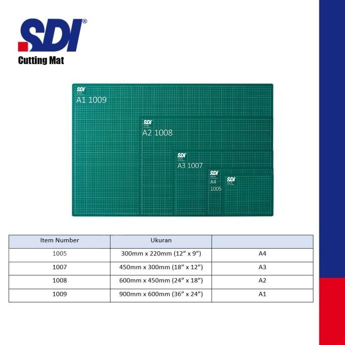 

SDI 1005 Cutting Mat A4 / Alas Potong A4 (12" x 9")