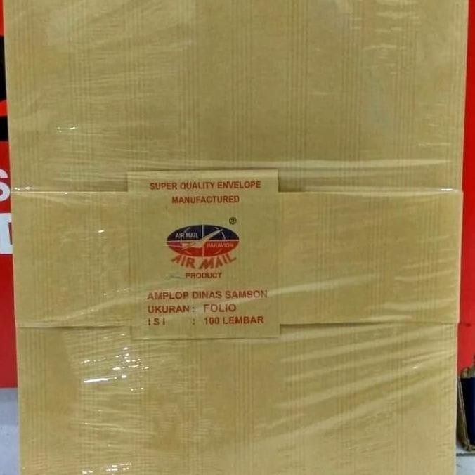 

Amplop coklat airmail ukuran folio isi 100 lembar