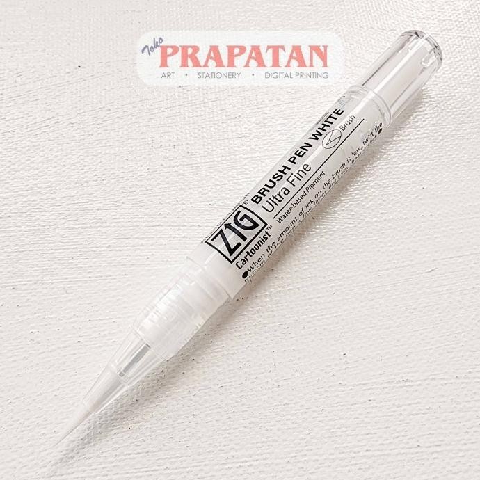 

Zig Kuretake Brush Pen Black White | Pena Kuas