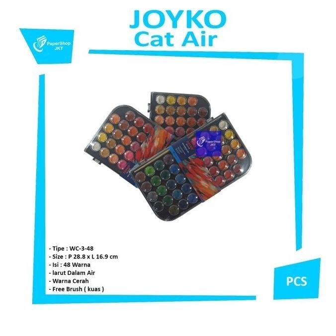 

JOYKO Watercolor Set Cat Air WC-3 Isi 48 Warna - WC-3-48 [ PALLETE ]