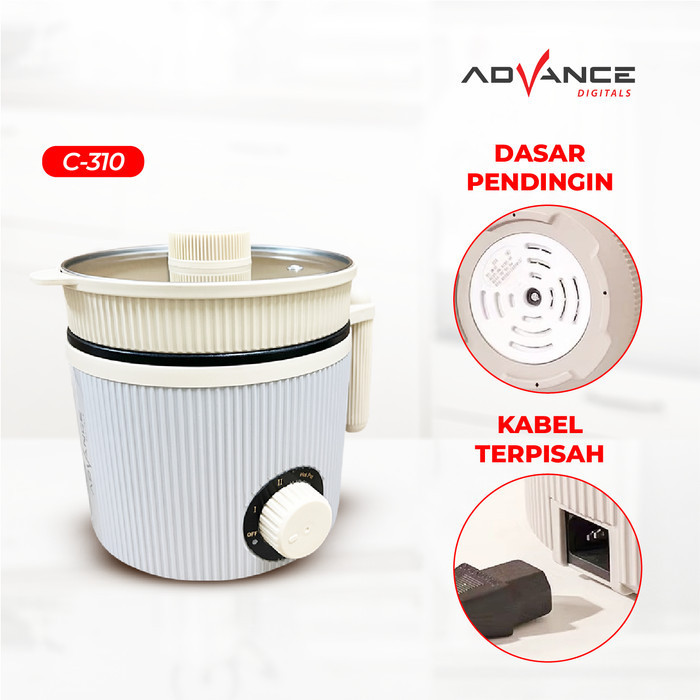 Advance Panci Listrik Elektrik C-310 Multifungsi Warmer Steamer Cooker