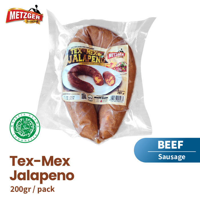 

Tex Mex Jalao Cheese Sausage Sosis Sapi Keju Halal Metzger 200Gr