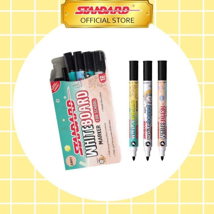 

STANDARD MARKER SM01 - WHITEARD MARKER ISI 12 PCS