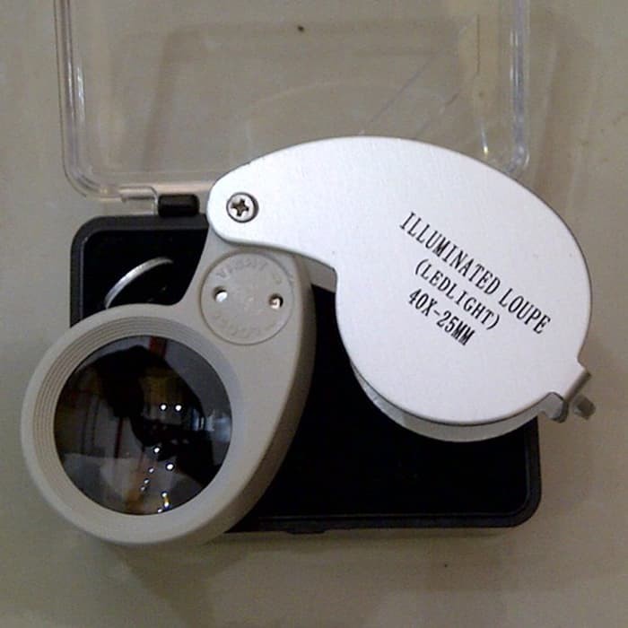 

Kaca Pembesar Magnifier Mikroskop 40 x Batu Akik Cincin Berlian