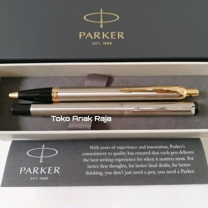 

Paket 1 klik:1 pc Parker Im LuxStainlessBlack GT BP+VectorStainless RB