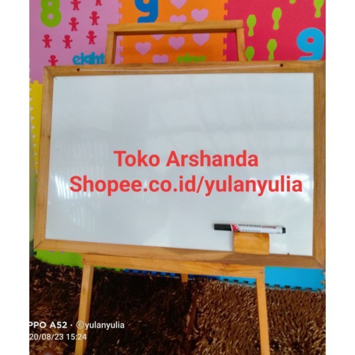 

papan tulis 40x60 white ard standing gratis spidol penghapus
