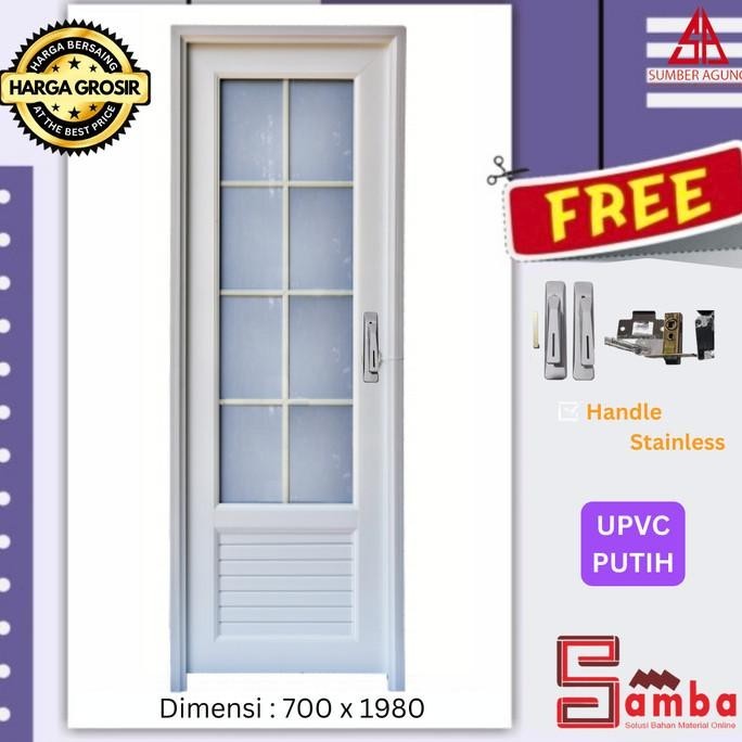 PINTU UPVC 70X198 EDEN JOICE / PINTU KAMAR MANDI UPVC LN