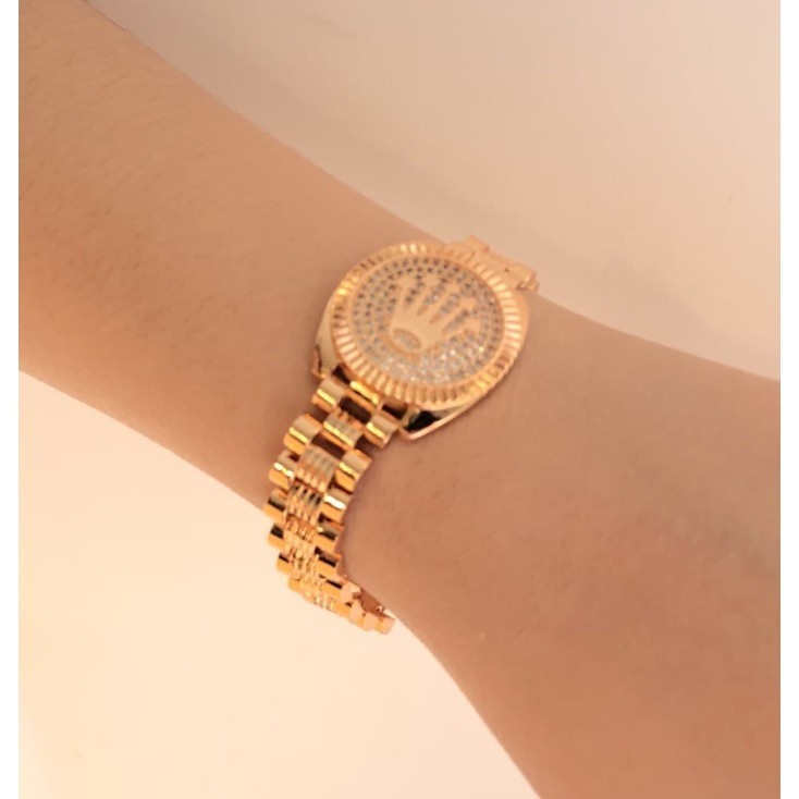 Haf Gelang Titanium Ternama Gold Silver Full Diamond Xuping Anti Karat