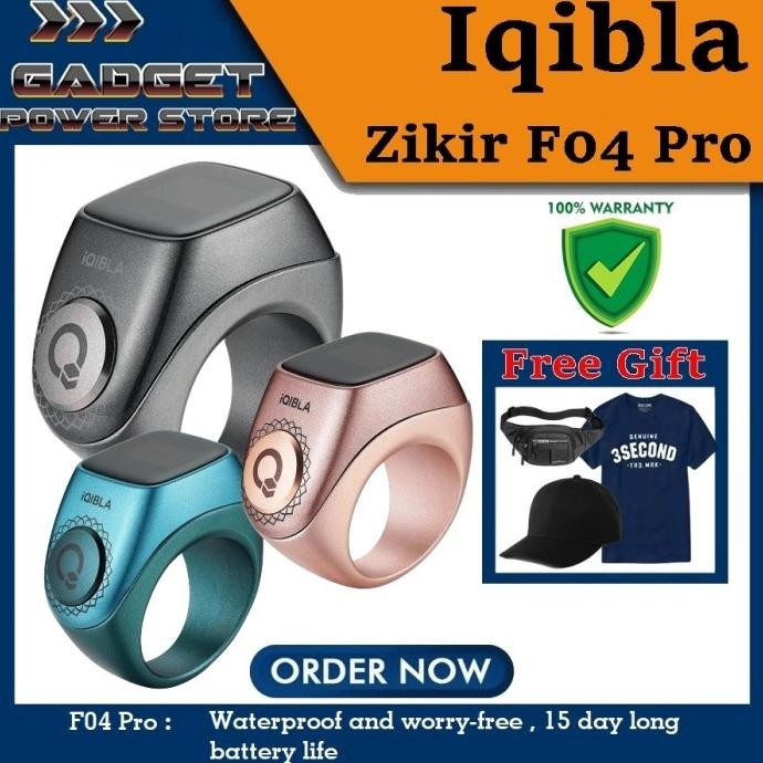 iQibla Zikr Smart Ring Flex F04 PRO Cincin Tasbih Digital Ziikir F04 .