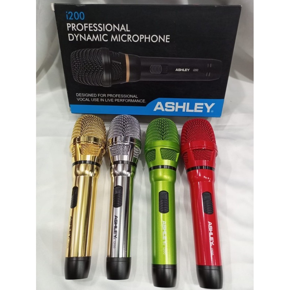 Microphone Ashley I200/ I 200 Mic Kabel Dynamic Ashley