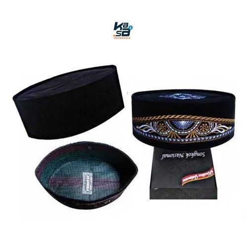 Peci Anak Hitam Laki-Laki / Songkok Anak Motif Usia 2 - 12 Tahun