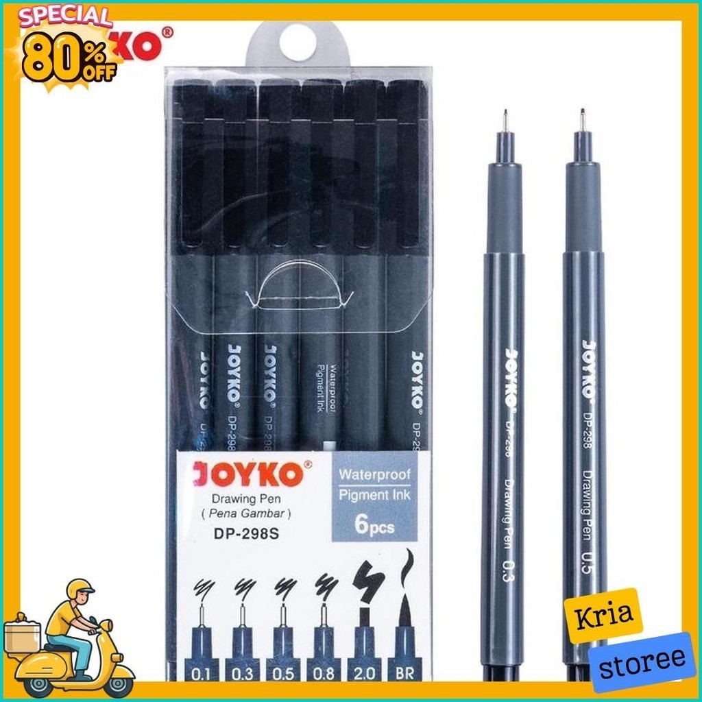 

Drawing Pen Pena Gambar Joyko Dp-298S 1 Set 6 Pcs (Lagi Rame)