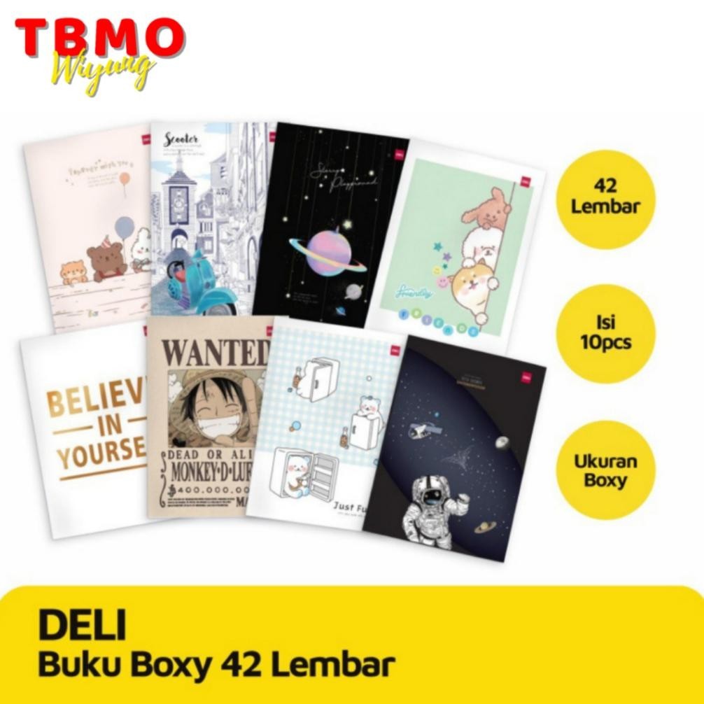 

Flashsale Tbmo Buku Tulis Deli 42 Lembar Boxy Per Pack Isi 10 Pcs / Buku Tulis Boxy Deli 42 BisaCod