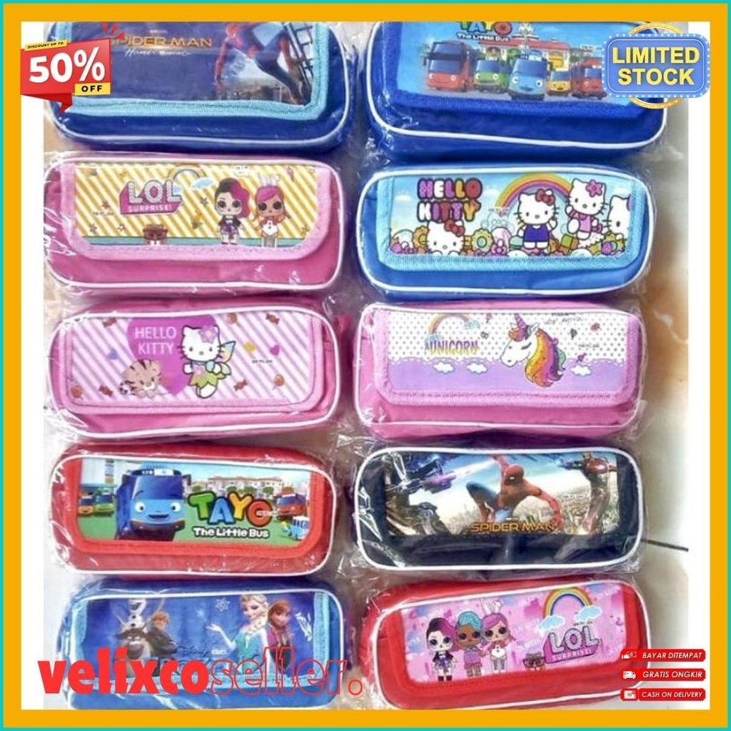 

(Grosir) 12Pcs Tepak Saku Premium Kuromi / Tempat Pensil Sekolah / Souvenir Free Plastik (6.6)
