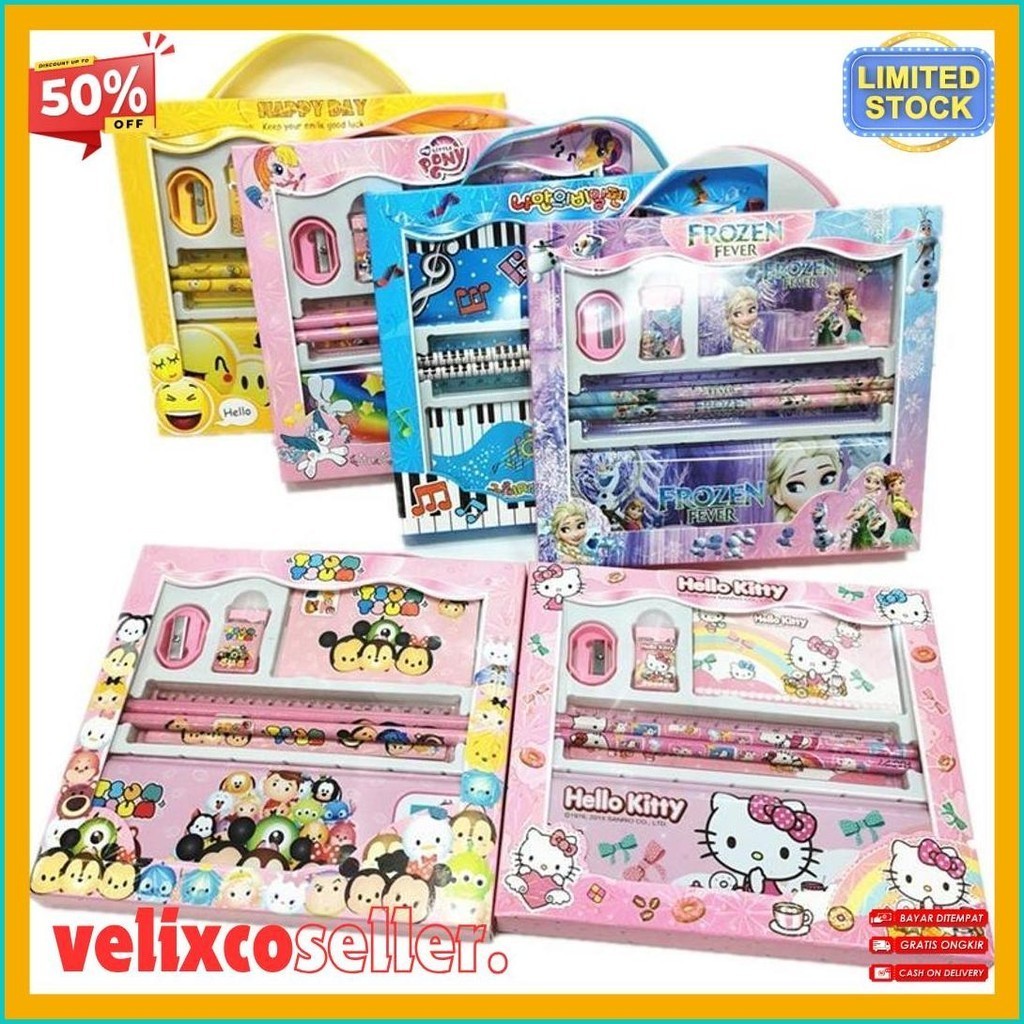 

Kotak Pensil Set Notes / Study Set Stationery Set Alat Tulis Sekolah Anak Set Atk Motif (Order Sebelum Ketinggalan)