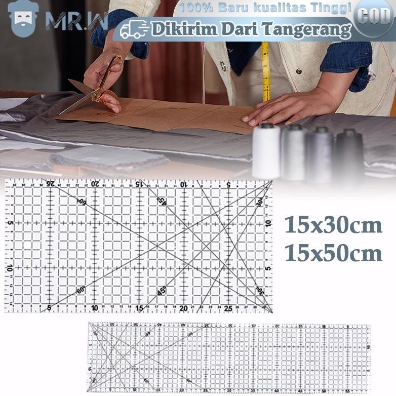 

Premium Penggaris Jahit Quilting Ruler 15Cm X 50Cm Penggaris Pola Akrilik Tebal Desain Patchwork Ruler Untuk Alat Jahit Promo