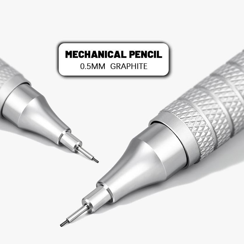 

0.5 Mm Pensil Mekanik Metal Mechanical Drafting Pencil Dengan Pusat Gravitasi Rendah Untuk Sekolah / Kantor - Pensil Mekanik Pentel Pencil Graph Gear 500 (Murmer)