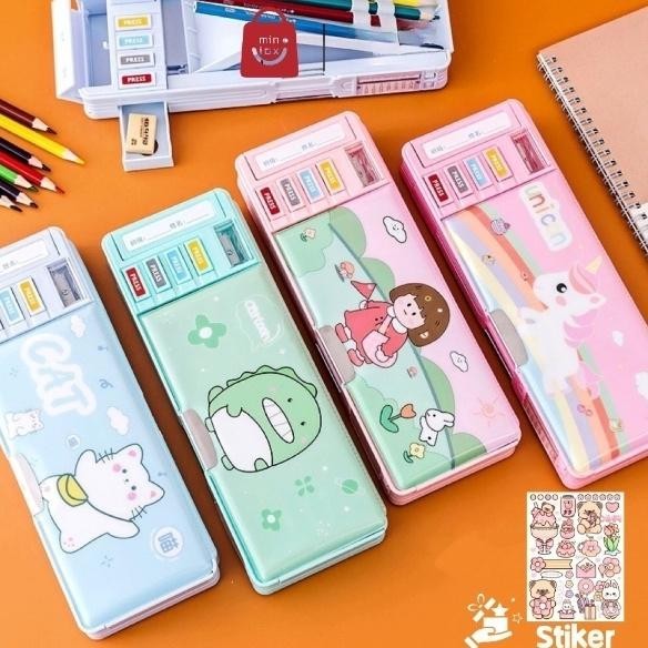 

Kapasitas Besar Tempat Pensil Multifungsi, Kotak Pensil Lucu Motif Dinosaurus / Unicorn /Astronot Cocok Untuk Anak-Anak (6.6)
