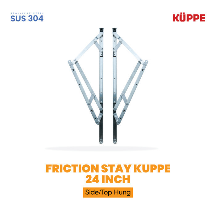 Kuppe Engsel Casement / Friction Stay 24 Inch, Aksesoris