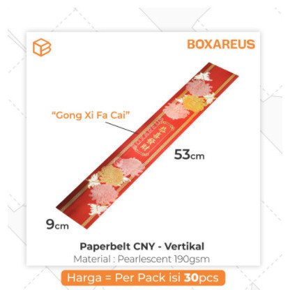 

!!Paperbelt Imlek / Label CNY Dekor Sincia / Hiasan Sleeve