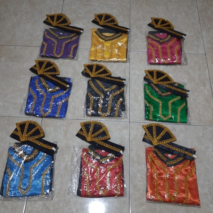 Baju Anak Adat Aceh Saman Perempuan L Topi Kipas Nusantara