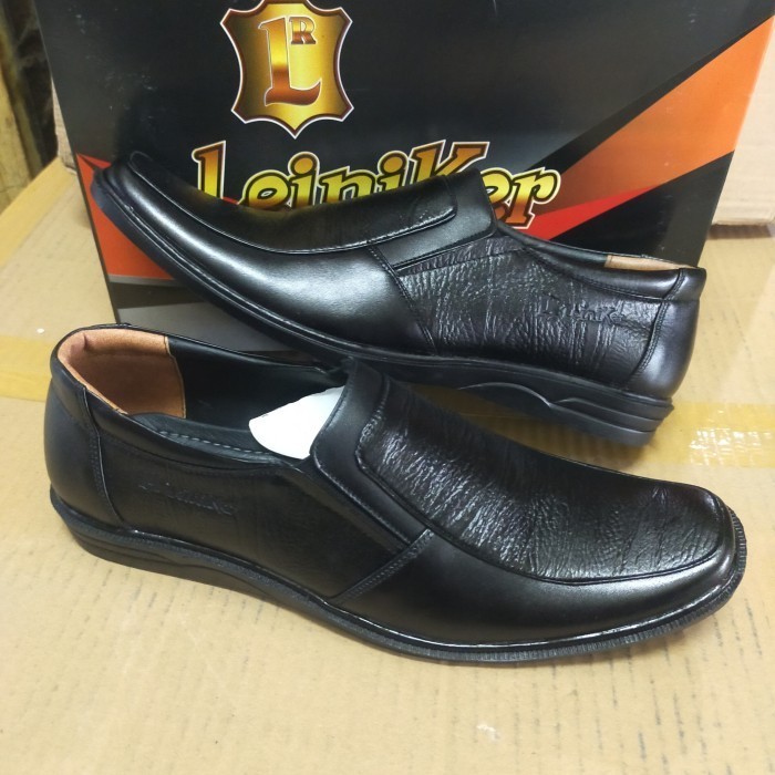 Sepatu Pantofel Pria Kulit Asli Leiniker Model Lancip Original