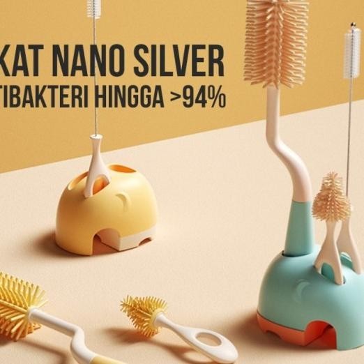 Sakuni Silicone Bottle Brush Sikat Pembersih Botol Sedotan Bayi