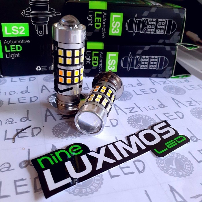 Lampu LED H6 Laser LS3 9nine Luximos 13+13 Watt ACDC Motor Bebek Metik