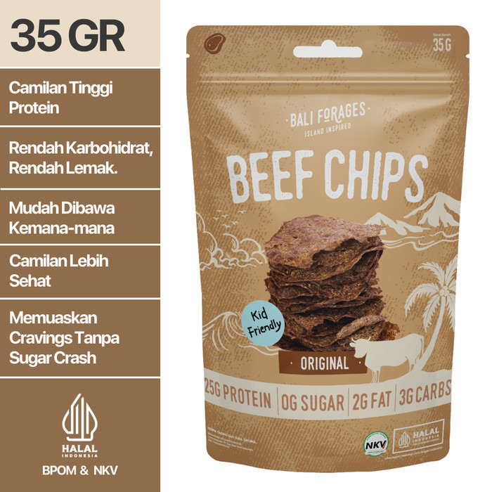 

DISKON Beef Chips Original Crispy Bali Forages Keripik Daging Sapi Krispi