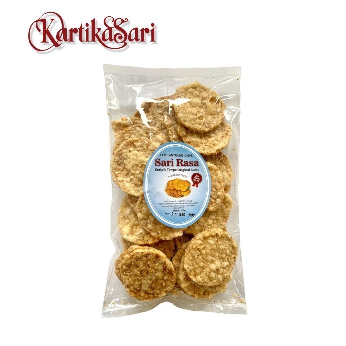 

TERJAMIN Keripik Tempe Original Bulat - Sari Rasa