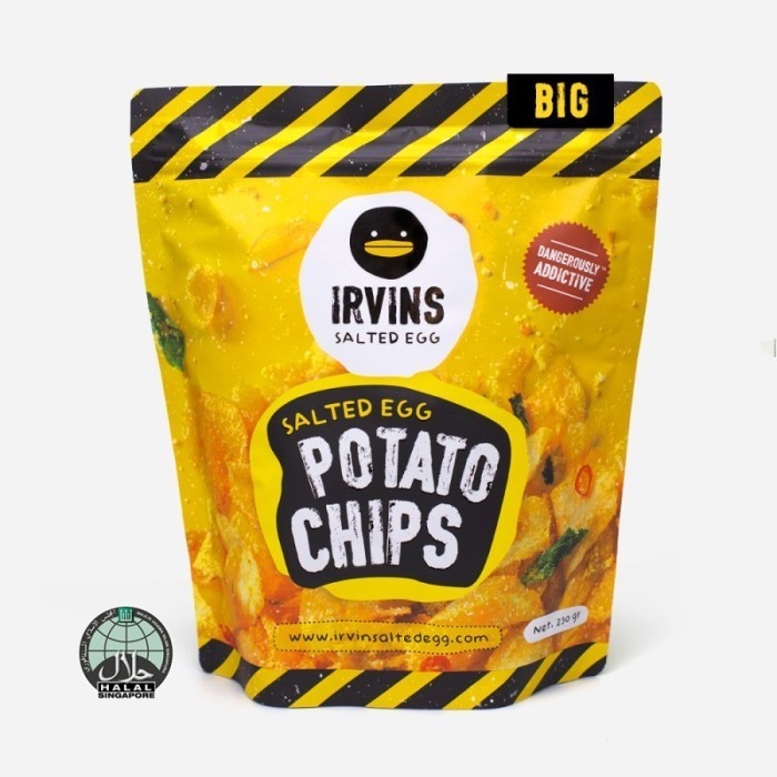 

TERJAMIN Irvins Salted Egg Potato Chips Big 230g