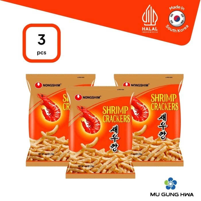 

BERGARANSI Nongshim Shrimp Cracker - 225gr (75gr x 3)*