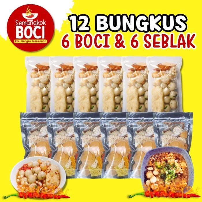 

MURAH 12 Bungkus Mix Baso Aci isi 6 pcs X Seblak Instan isi 6 pcs