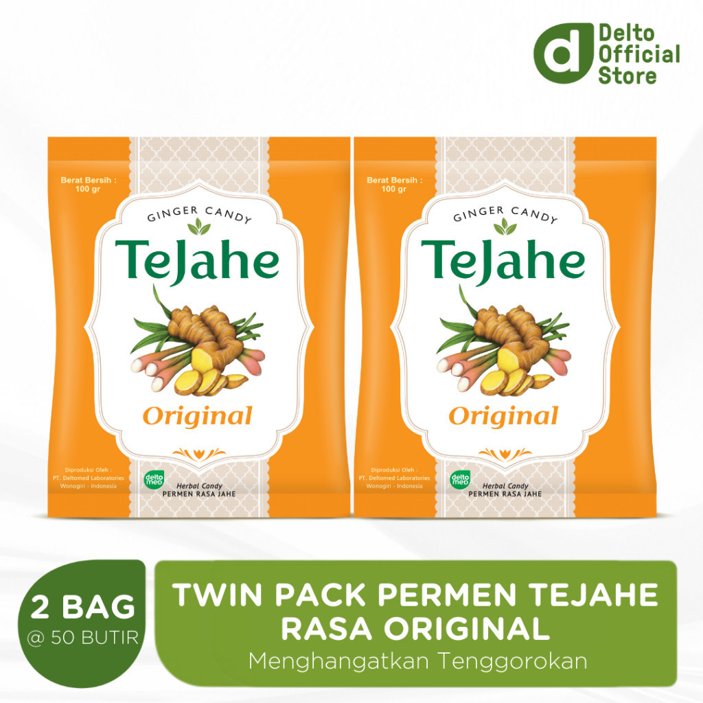 

Twin Pack Permen Tejahe Rasa Original B50 Hangatkan Tenggorokan