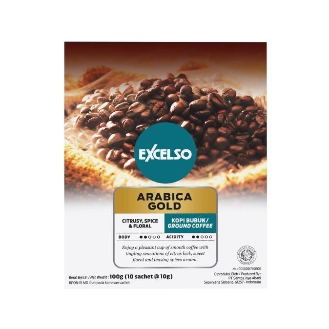 

Excelso Kopi Single Serving Arabica Gold Pack Of 3 Folding Box