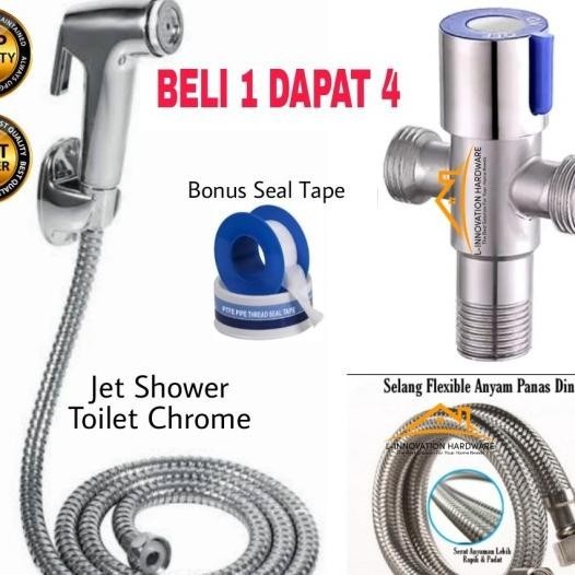 Jet Shower Toilet Stop Kran Air Cabang Kloset Selang Panas Dingin