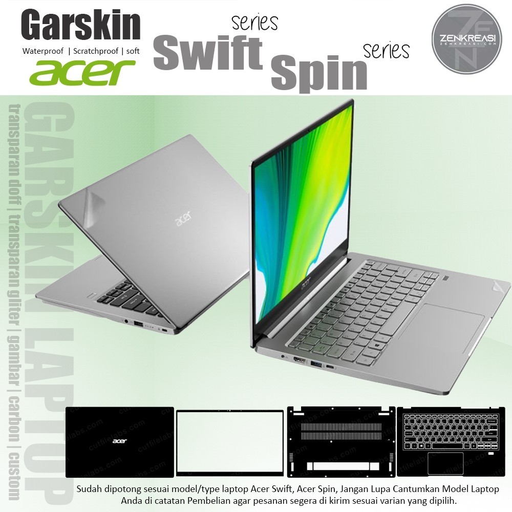 Original Garskin Laptop Acer Swift Garskin Acer Spin Garskin Laptop Fullbody Skin Laptop Protector