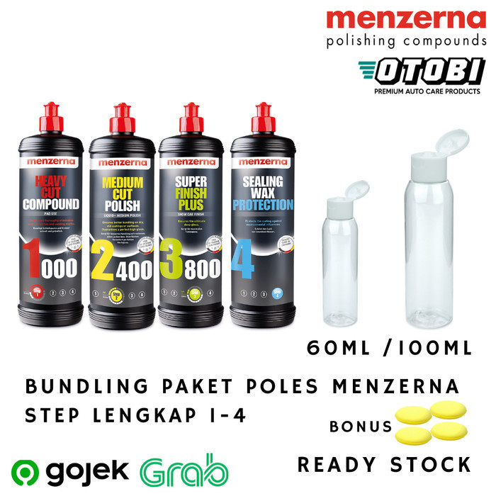 Bundling Paket Poles Menzerna Repack 4 Step 1000 2400 3800 Sealing Wax