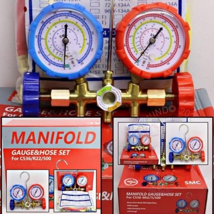 manifold dobel AC R12 R22 R404A R134a charging valve STARMEC