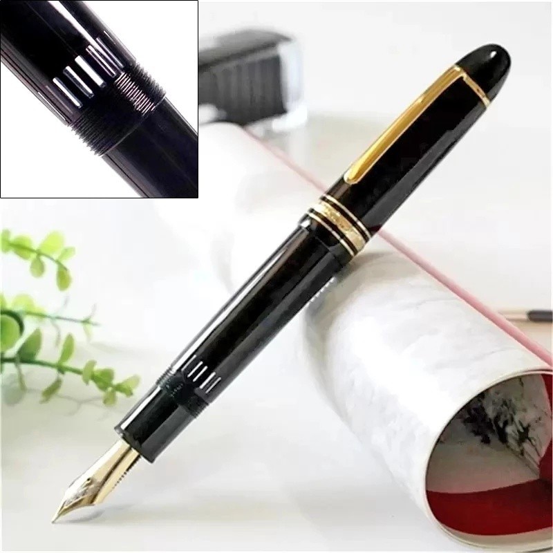 

MB Pen Seri Kelas Besar 149 Tinta Fountain Guan Jendela Gaya Piston Resin Ringan Tulisan Halus
